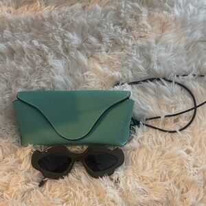 Loewe Green Sunglasses with Black Frames